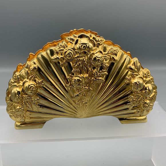 Royal Doulton Old Country Roses Silver Gold Collection Footed Napkin Holder - Picture 5 of 9